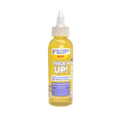 Hollywood Beauty ThickN Up! Daily Hair Scalp Oil with Multi-Vitamins, Sea Moss Amla, 4 fl oz