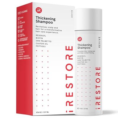 iRestore Anti Hair Loss and Thinning Shampoo - Biotin Formula for Hair Growth, Thickening and Volumizing for Men Women