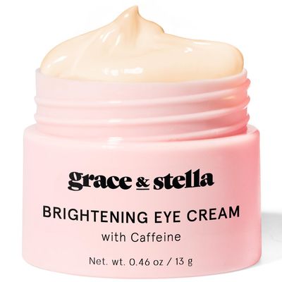 grace stella Under Eye Cream for Dark Circles - Caffeine Eye Cream Anti Aging for Wrinkles - For Undereye Brightening, Puffiness, Wrinkles and Bags - Made in USA, Vegan (0.46 oz13 g)