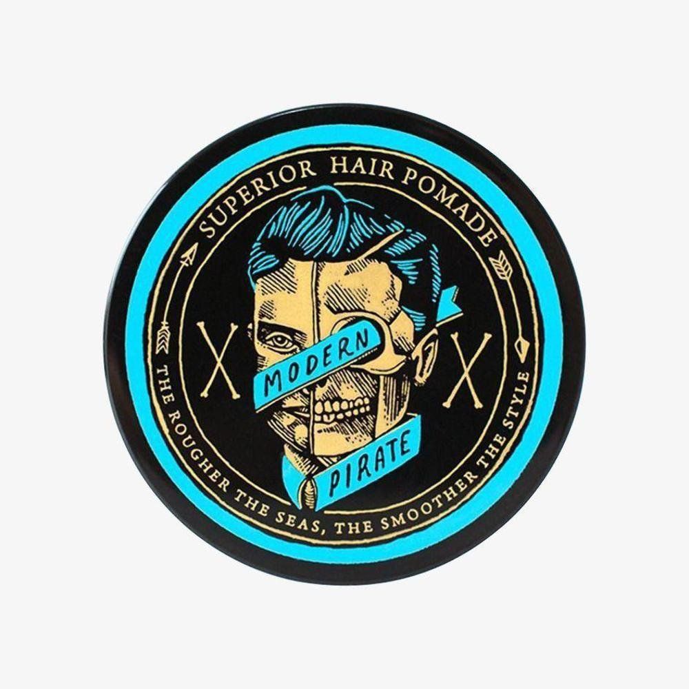 Modern Pirate Superior Pomade - Strong Hold Pomade for Men - Mens Grooming Pomade - Water Based Scented Pomade - Medium Shine, Flake Free Easy to Wash Out - Hair Styling Pomade