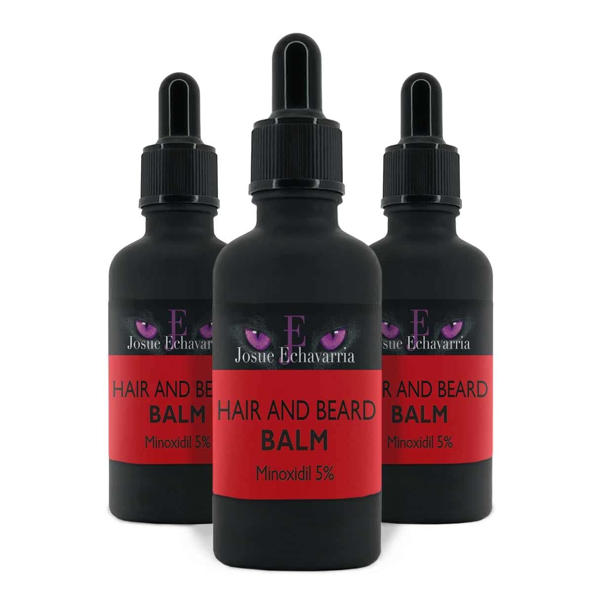 Treatment for Beard Growth and Hair Regrowth: Minoxidil 5 with Bergamot for Thicker, Longer, Fuller Hair. Includes 3 Bottles of 1.7oz for Men and Women