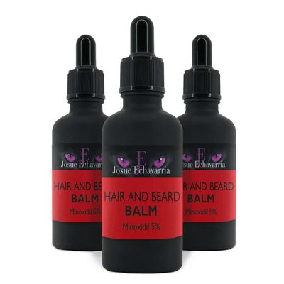Treatment for Beard Growth and Hair Regrowth: Minoxidil 5 with Bergamot for Thicker, Longer, Fuller Hair. Includes 3 Bottles of 1.7oz for Men and Women