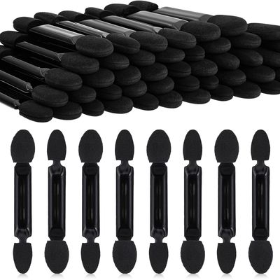 50 Pcs Eyeshadow Applicators Double Ended Eyeshadow Brushes Eye Shadow Applicator Sticks with Storage Box Sponge Tip Eye Shadow Applicators Disposable Makeup Applicators