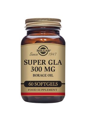 SOLGAR Super GLA 300 mg - 60 Softgels - Cold-Pressed Borage Oil for Womens Health - Non-GMO, Gluten Free, Dairy Free - 60 Servings