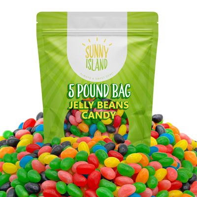 Jelly Beans Candy 5-Pound Bag Assorted Fruit and Licorice Flavors