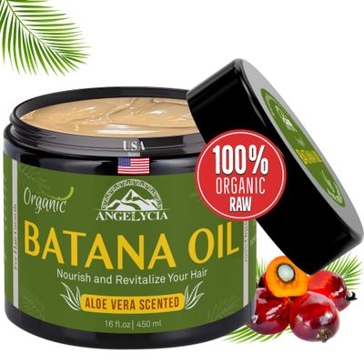 Batana Oil For Hair Growth 100 Organic Raw Batana Oil Dr. Sebi Batana Oil from Honduras Prevent Hair Loss All Hair Types Batana Oil Organic Hair Mask Hair Growth Oil (16, Ounces)