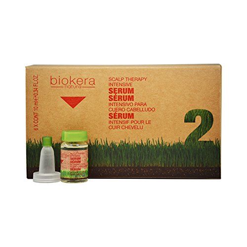 SALERM - Intensive Scalp Serum - Biokera Natura - 6 x 10 ml - Fortifying Hair Treatment for Women and Men - with Ginseng and Ginkgo Biloba - Strengthens Weakened Hair