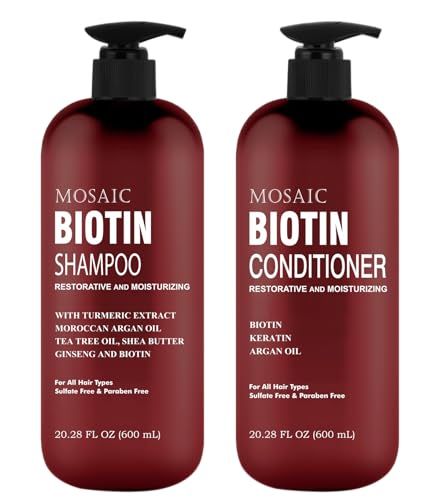 Biotin Volumizing Shampoo and Conditioner Set for Thinning Hair and Regrowth - Ultimate Anti Hair Loss, Thickening Growth Treatment Care for Men Women