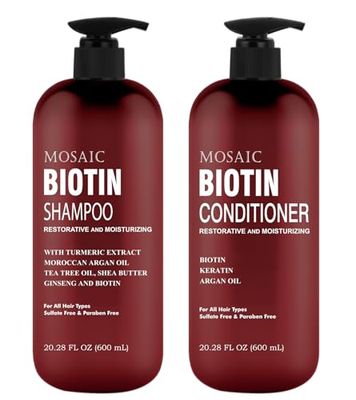 Biotin Volumizing Shampoo and Conditioner Set for Thinning Hair and Regrowth - Ultimate Anti Hair Loss, Thickening Growth Treatment Care for Men Women