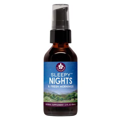 WishGarden Herbs Sleepy Nights Fresh Mornings - All-Natural Herbal Sleep Aid Tincture, Organic Sleep Supplement with Passionflower, Hops and Scullcap, Supports Deep Sleep Healthy Sleep Cycles, 2oz