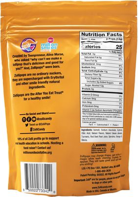 Zolli Vitamin C Sugar-Free Keto Lollipops - Immune Boosting, Natural Fruit Flavor, Vegan, Gluten-Free, 8 Oz. - Support Your Immune System with Tasty and Healthy Lollipops