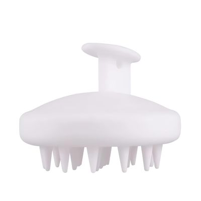 Cho Sunday Ritual Silicone Scalp Massager Brush - Ergonomic, Non-Slip Grip - Soft Bristles to Stimulate Scalp, Promote Hair Growth Dandruff Treatment, Wet Dry Scrubber for All Hair Types (White)