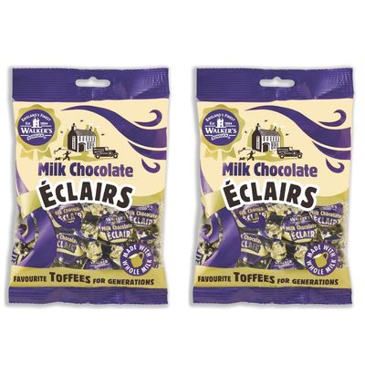 Walkers&#39; Nonsuch Milk Chocolate clairs Whole Milk Butter Toffee Traditional British Chewy Candy Classic English Sweet Gift Imported from UK 5.29 Oz (Pack of 2)