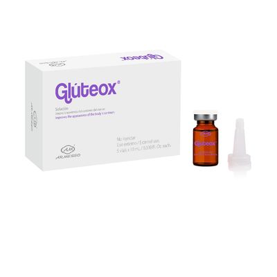 AM ARMESSO Gluteox - Buttocks Firming Lifting Serum With DMAE, Organic Silica, Hyaluronic Acid Antioxidants For Professional Cosmetic Use Only 5x10mL Vials