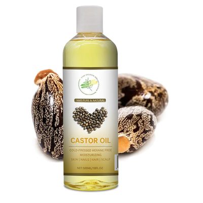 Top Notch Selections Organic Castor Oil -18Oz 500ml, 100 Pure and Natural - Oil for Hair Growth, Eyelashes, Eyebrows, Skin and Nails - Carrier Oil - Hair and Body Oil