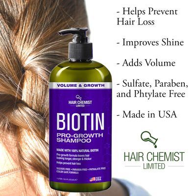 Hair Chemist Biotin Pro-Growth Shampoo 33.8 oz. - Shampoo for Thinning Hair and Hair Loss