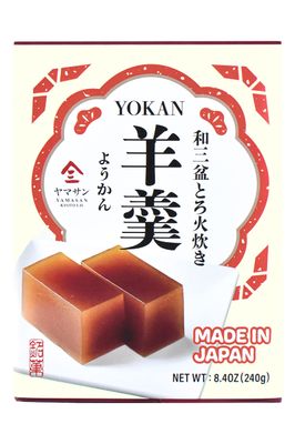 YAMASAN KYOTO UJI Yokan Japanese Traditional Wagashi Sweets - Sweet Koshian Anko Paste Jelly Cake, Wasanbon Sugar, No Coloring, Gluten Free, Made in Japan 240g(8.4OZ)YAMASAN