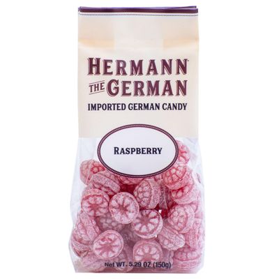 Hermann The German Raspberry Hard Candy, Gluten Free, 6 Bags, 5.29 Ounces