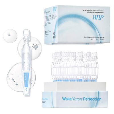 WNP Ultra Hydrating Serum 3 4D Hyaluronic Acid Smoother SkinPre-makeup SkinCareAnti-Aging serum for face Single-Use Vials Skincare for DrySensitive skin(1.2 ml)30