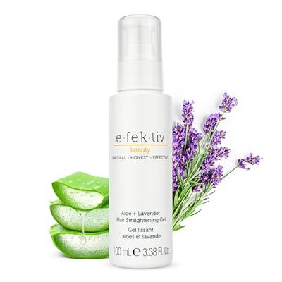 e.fek.tiv beauty Aloe Plus Lavender Hair Straightening Gel - Flexible, Natural Hold - Protective Plant Based - Smooth Infusion - Travel Size Hair Gel - Frizzy Hair Without Fuss - Vegan - 3.38 oz