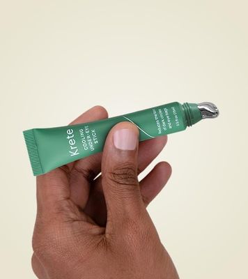 KRETE Cooling Under-Eye Stick with Liposomal Caffeine and Tripeptide-5 - Helps with Dark Circles and Puffiness, Vegan Cruelty-Free, 15ml