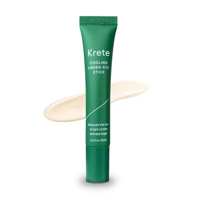 KRETE Cooling Under-Eye Stick with Liposomal Caffeine and Tripeptide-5 - Helps with Dark Circles and Puffiness, Vegan Cruelty-Free, 15ml