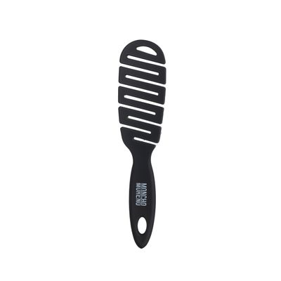 MONCHO MORENO - Mini Magic Brush, Anti-Breakage Brush, Growth Stimulator, Scalp Massager, with Natural Boar and Synthetic Picks, Suitable for All Hair Types, Black
