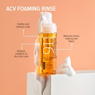 Biotop Professional 911 Quinoa Apple Cider Vinegar Rinsing Foam - Clarifying Hair Detox and Build Up Remover - For Dry, Sensitive or Itchy Scalp - (5.74 Fl Oz170ml)