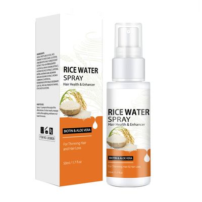 Rice Water for Hair Growth, Rice Water Spray Hair Growth Serum Treatment for Hair Loss with Castor Oil Biotin