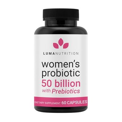 Luma Nutrition Probiotics for Women with Prebiotics - 50 Billion CFU - Formulated for Digestive, Immune Feminine Support - 60 Capsules