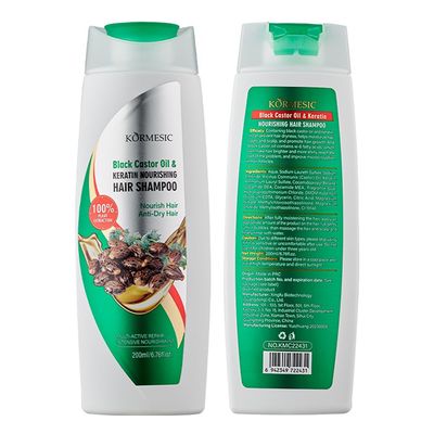 Hair Shampoo, Black Castor Oil and Keratin Shampoo for Women Men, Hydrating and Moisturizing the Scalp for Strengthen Hair, Repair Damaged Hair, Frizz Control