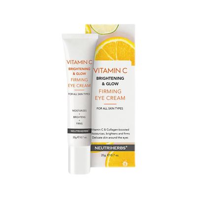 Neutriherbs Eye Cream Vitamin C Eye Gel for Dark Circles, Eye Bags, Puffiness, Eye Massage Under Eye with Hyaluronic Acid, 20g e0.7 oz.