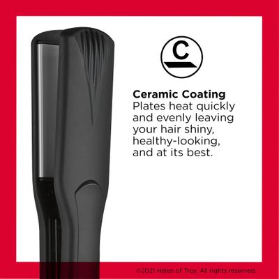 Revlon Smooth and Straight Ceramic Flat Iron Fast Results, Smooth Styles,1.5 Inch (Pack of 1)
