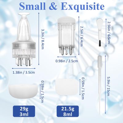 Zhaoyao 2p Minoxidil Applicator, Scalp Oil Applicator Food Grade Silicone Hair Oil Applicator Suitable for Scalp Precise Control with Roller Ball Press Design (without Minoxidil Solution)