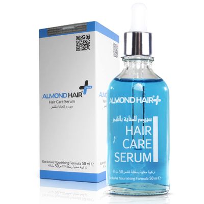 Almond Hair Growth Serum for Thicker, Fuller Hair 50ml Biotin and Horsetail Serum for Hair GrowthEfficient and Rapid ResultsEasy to Apply with Dropper (1 Pack)