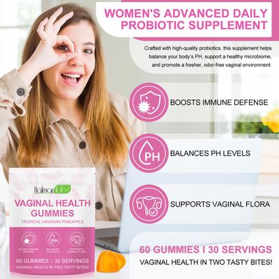 Onznoz Vaginal Probiotics for Women, PH Balance Gummies, Probiotics for Women Vaginigal Health, Support Healthy Odor, Yeast Balance Flora, Vaginal Health Supplement (60 Count (Pack of 2))