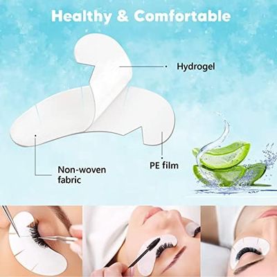 C. ARTIST 100 Pairs V-Shaped 100 Natural Eyelash Extension Under Eye Gel Pads Kit, Hydrogel Eye Patches with Collagen Aloe Vera, Eyelash Extension Supplies Tools, Lash Tech Supplies
