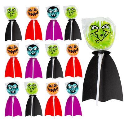 Halloween Monster Lollipops 12 Fun Monster Suckers Halloween Candy Individually Wrapped Halloween Party Favors Spooky Monster Candy Halloween Novelty Candy Halloween Treats Swirl Pops Trick or Treat