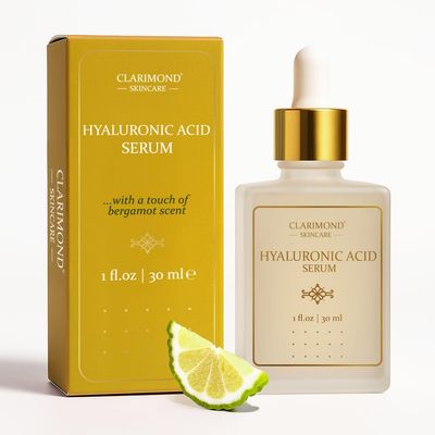 CLARIMOND Hyaluronic Acid Multi-Peptides Serum for Face - 15 Concentration with Niacinamide, Centella Asiatica, Aloe Vera, Chamomile Bergamot, Deep Hydration - Skin Repair - Calming Effect.