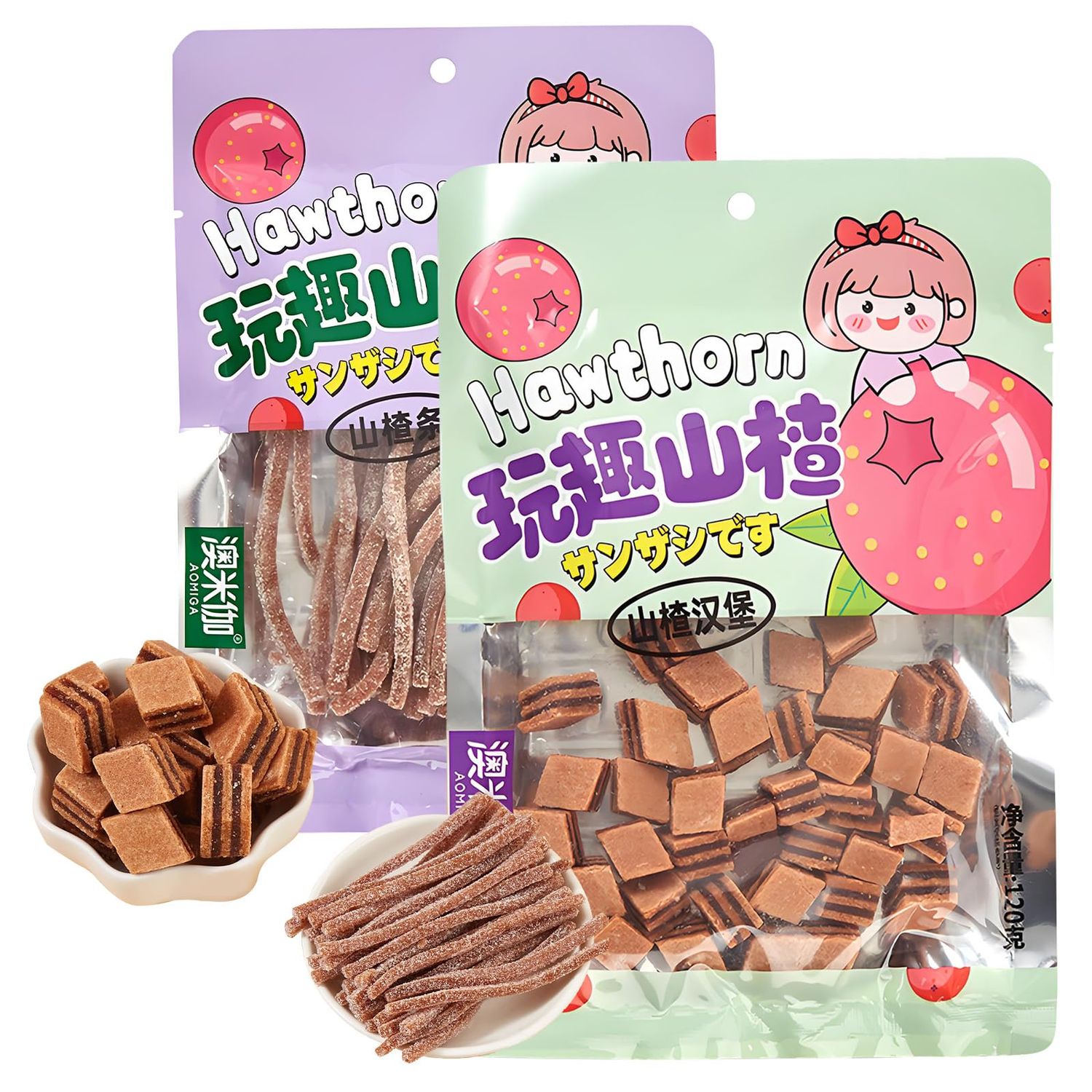 Hawthorn Candy, Haw Flakes, Haw Flakes Candy, Mixed Hawthorn Bar, Chinese Snack, 240g8.46OZ