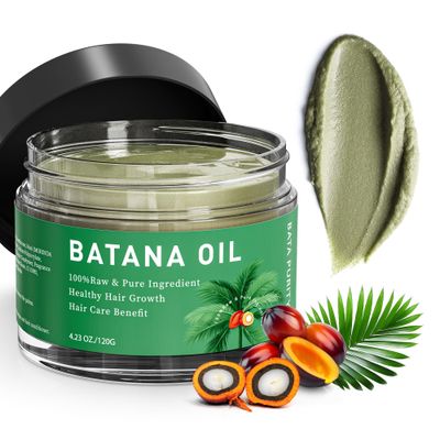 Raw Batana Oil for Hair Growth - Pure Organic Batana Oil Paste from Honduras, Promotes Hair thickness, Repairs Split Ends, Increases Shine for Women Men 4.23 oz
