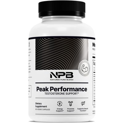 Nature&#39;s Pure Blend Peak Performance - Testosterone Supplement for Men with D-Aspartic Acid, Ashwagandha DIM - Mens Prostate Health Support, Muscle Strength Energy - Prostate Supplement