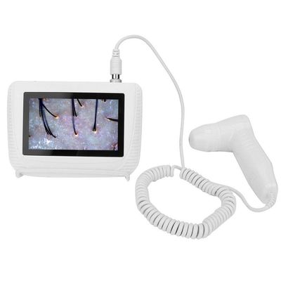 FOKH Skin Hair Analyser,5 in 50X200xLens LCD Digital Microscope Rechargeable Portable Scalp Detector Scanner Professional Scalp Hair Follicle Oil Moisture Magnifying Detector Skin Pigment Tester,US