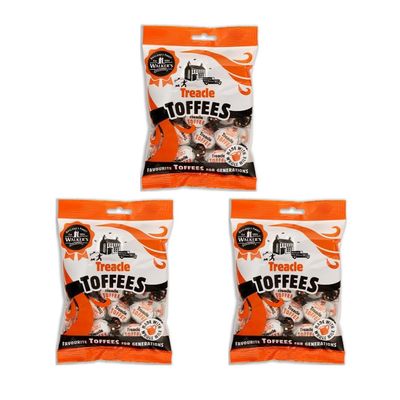 Walkers&#39; Nonsuch Treacle Toffee with Condensed Milk Black Treacle Imported from the UK Traditional British Candy for Any Occasion English Sweets Bars 5.29 Oz (Pack of 3)