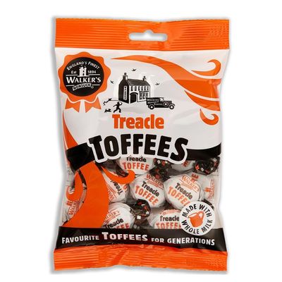 Walkers' Nonsuch Treacle Toffee with Condensed Milk Black Treacle Imported from the UK Traditional British Candy for Any Occasion English Sweets Bars 5.29 Oz (Pack of 3)