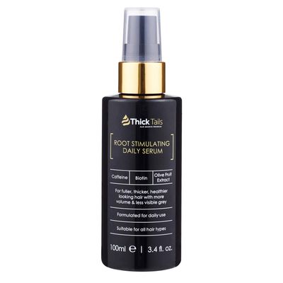 ThickTails Root Stimulating Leave-In Hair Serum - 3.4 fl.oz Strengthens, Nourishes Revitalises for Fuller-Looking Hair Caffeine, Biotin Peptides Reduce Breakage Thinning