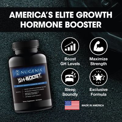 Nugenix GH-Boost - Advanced HGH Boosting Supplement for Men - Support Energy, Endurance, Sleep, with KSM-66, GABA, Arginine, Glutamine, Ashwagandha, 150ct