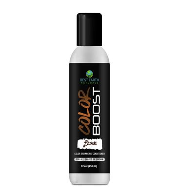 Best Earth Naturals Color Boost Brown Depositing Conditioner for Men and Women, Cover Gray Hair, Deep Condition Hair, 8.5 oz