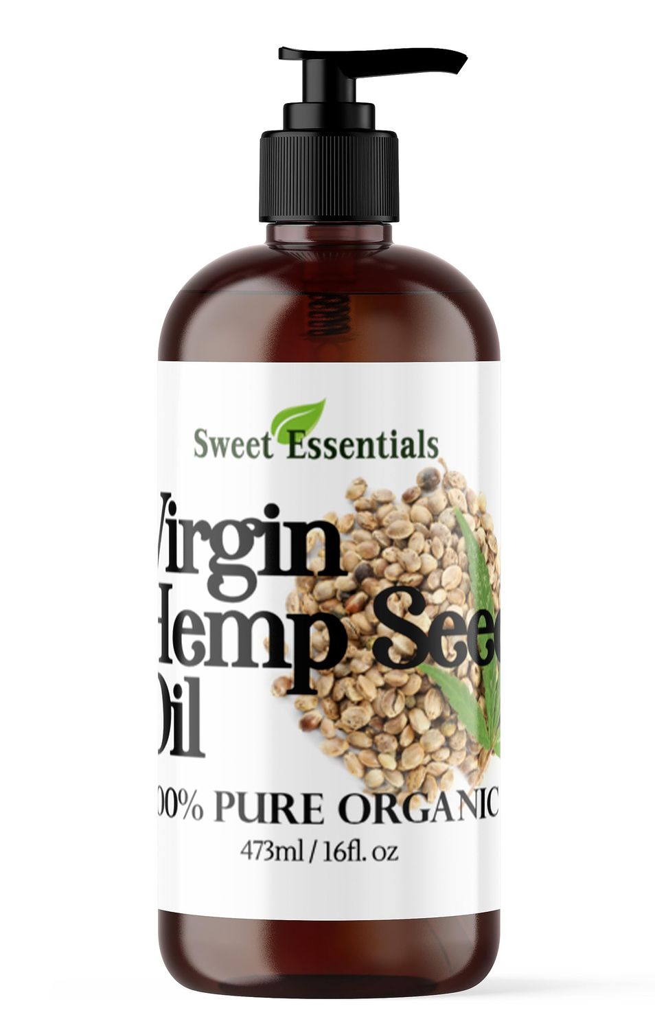 Organic Extra Unrefined Hemp Seed Oil (Food Grade) 16oz Cannabis Sativa Imported From Canada 100 Pure Cold Pressed Offers Relief From Dry Cracked Skin, Eczema, Psoriasis, Dermatitis, Rosacea