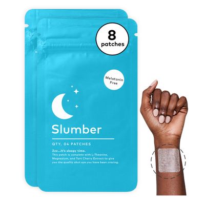 The Good Patch Slumber Sleep Patch Support, Melatonin Free, Sustained Release, Natural Patch with L-Theanine, Magnesium, Tart Cherry Extract, Plant Powered Wearable Wellness (4 Count (Pack of 2))